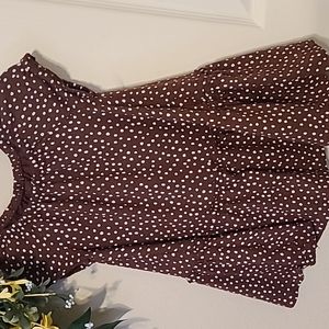 Carters Brown polka dot dress